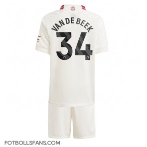 Manchester United Donny van de Beek #34 Replika Tredje Tröja Barn 2023-24 Kortärmad (+ Korta byxor)